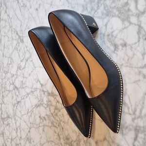 Coach Black Flats with Pearl Detailing